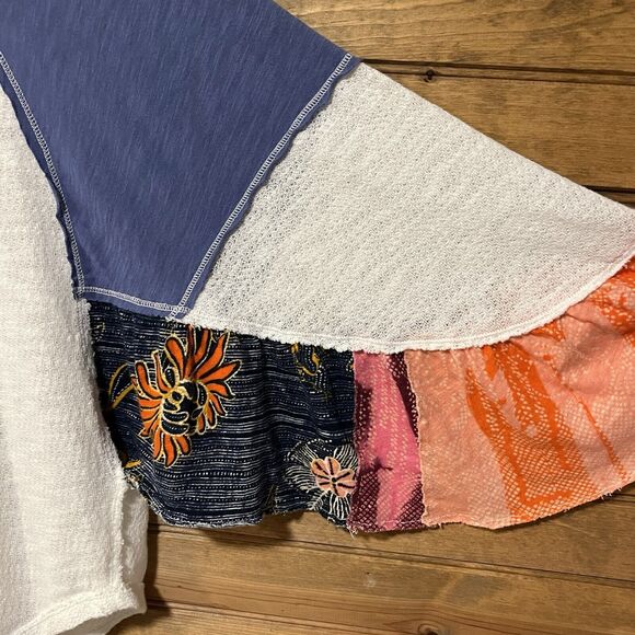 We The Free Friday Fever Women’s XS Multicolor Long Flutter Sleeves Stretch Boho - Picture 6 of 7